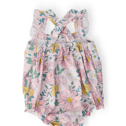 Autumn Breeze Ruffle Cross Back Romper