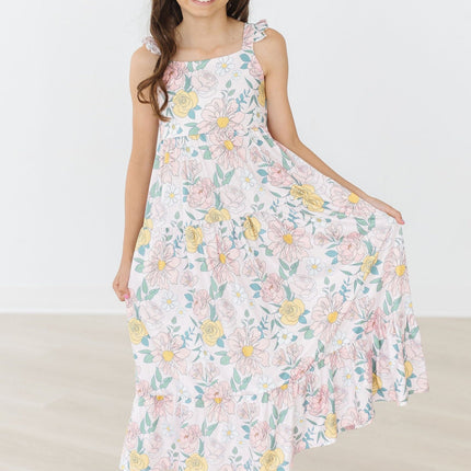Autumn Breeze Ruffle Maxi Dress