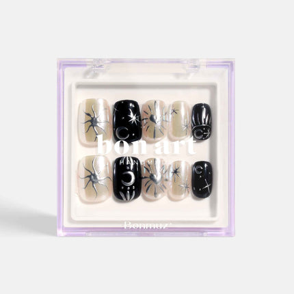 Monochrome Eclipse | Pro Handmade Gel Nails
