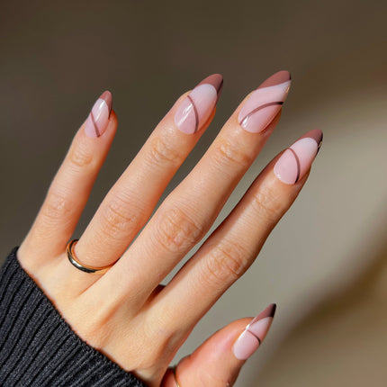 Brewed Serenade | Soft & Durable Press-On Nails - Dashing Nova