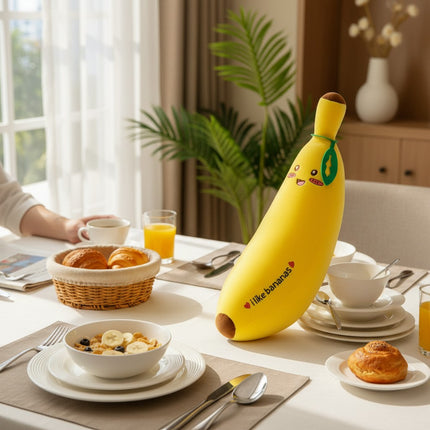 Kawaii Banana Plush Toy — Stuffed Fruit Character