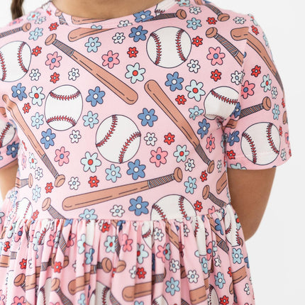 Batter Up S/S Pocket Twirl Dress