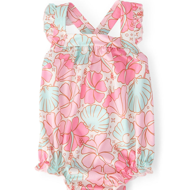 Beach Daze Ruffle Cross Back Romper - Dashing Nova