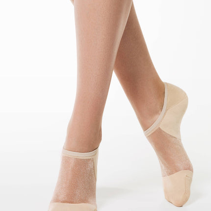 Conte Active #18S-4SP(000) - 1 pair Cotton Ultra-Short Women's Socks (with sheer mesh insert)