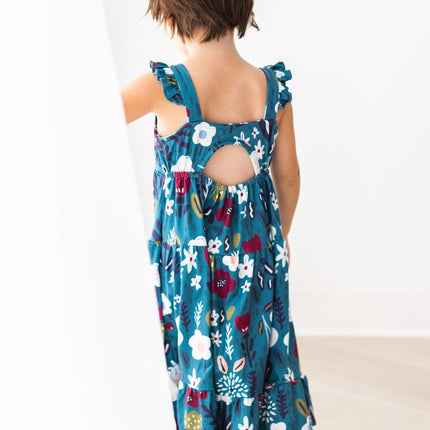 Berries in Bloom Ruffle Maxi Dress