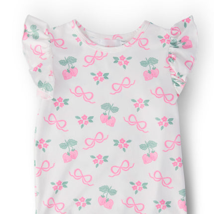 Berries & Bows S/S Ruffle Tee