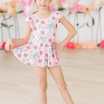 Berry Picnic S/S Twirl Leotard