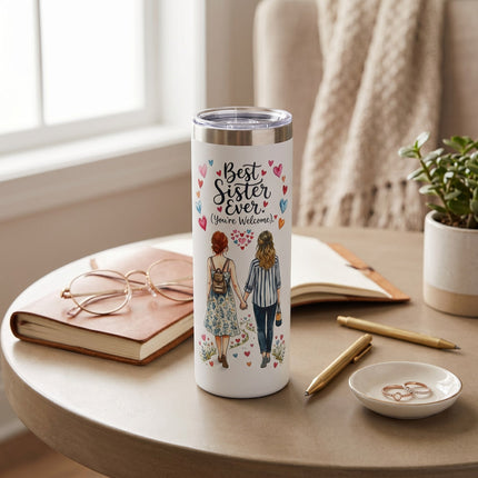 Funny Sister Travel Mug 20oz Vacuum Insulated Tumbler Flask
