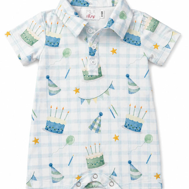 Birthday Magic Polo Shorty One-Piece - Dashing Nova