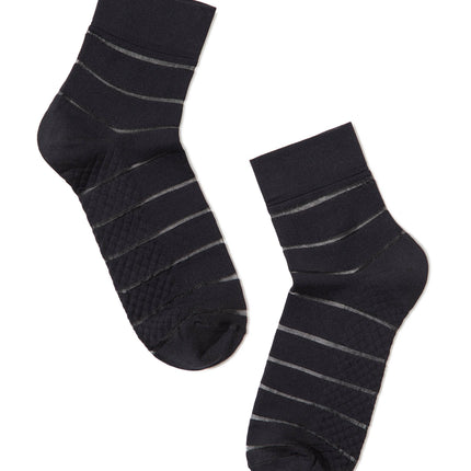 Conte Fantasy #16S-85SP - 1 pair Polyamide Women's Socks with Transparent mesh panels