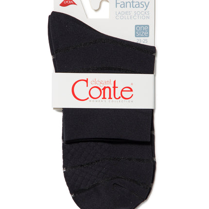 Conte Fantasy #16S-85SP - 1 pair Polyamide Women's Socks with Transparent mesh panels