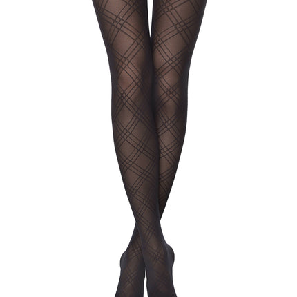 Conte Adele 45 Den - Fantasy Women's Tights with a relief geometric pattern "diamonds" (18S-16SP)