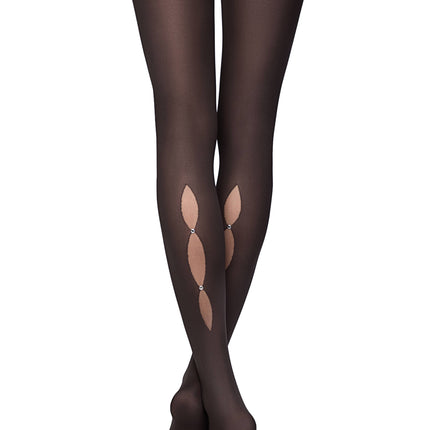 Conte Magic 50 Den - Fantasy Women's Tights with rhinestones and "droplet" pattern (16С-132СП)