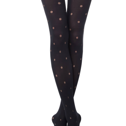 Conte Enjoy 50 Den - Fantasy Opaque Women's Tights with Sheer Polka Dots (19S-241SP)