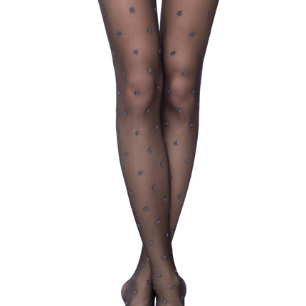 Conte Brilliant 20 Den - Fantasy Women's Pantyhose with Lurex Large Polka Dots (19S-8SP)
