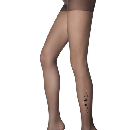 Conte Stars 20 Den - Thin Fantasy Women's Tights - stars with rhinestones (16S-42SP)