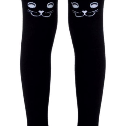 #4С-02СП(466) - Tip-Top Conte-Kids Classic Solid Cat Face Cotton Tights For Girls 2yr. 4yr. 6yr. 8yr. 10yr. 12yr.