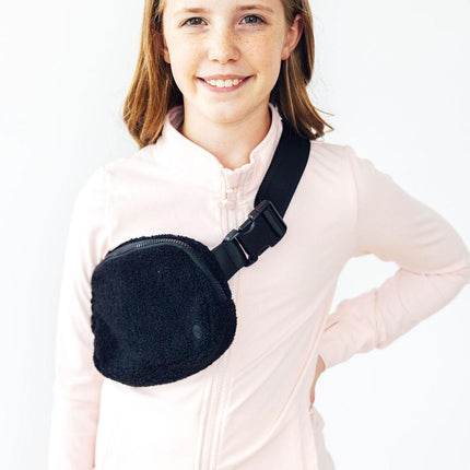 Black Fleece Belt Bag