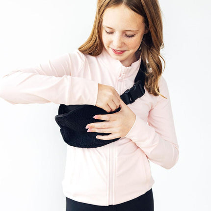Black Fleece Belt Bag