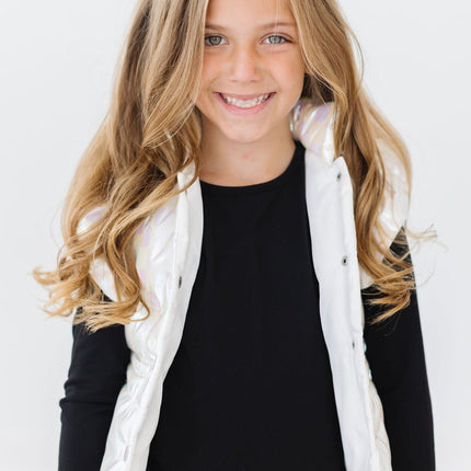 Black L/S Ruffle Tee