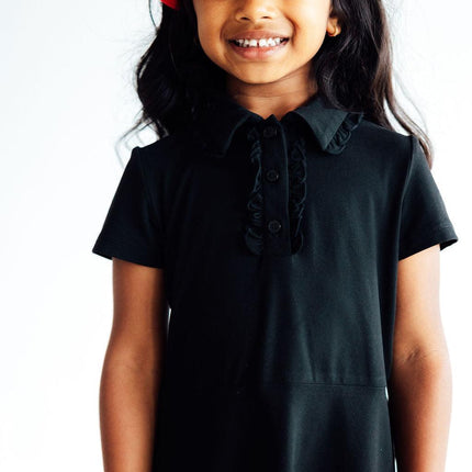 Black S/S Polo Dress