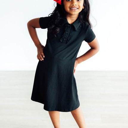 Black S/S Polo Dress