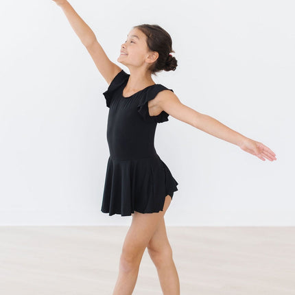 Black S/S Twirl Leotard