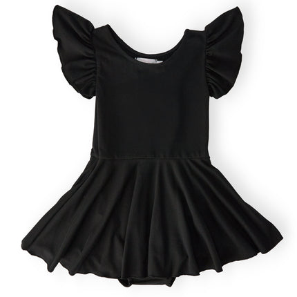 Black S/S Twirl Leotard