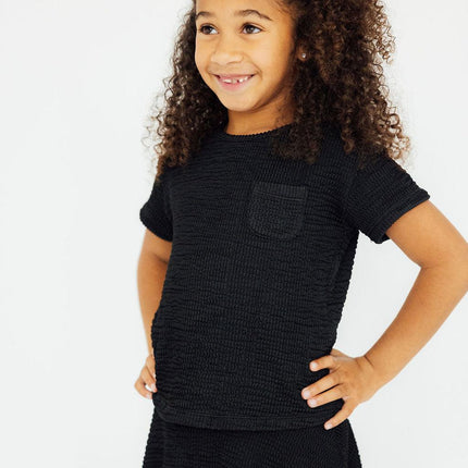 Black Scrunchy Pocket Tee
