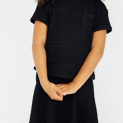 Black Scrunchy Pocket Tee