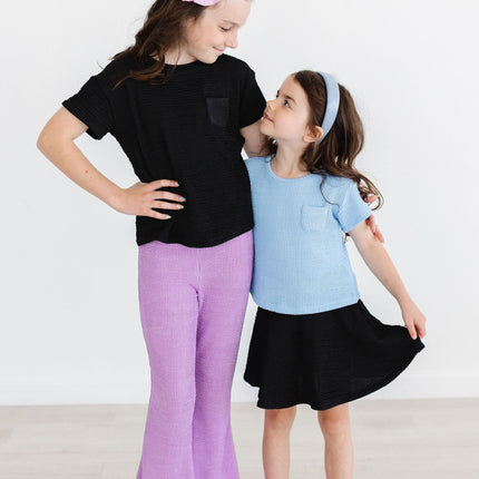 Black Scrunchy Twirl Skort