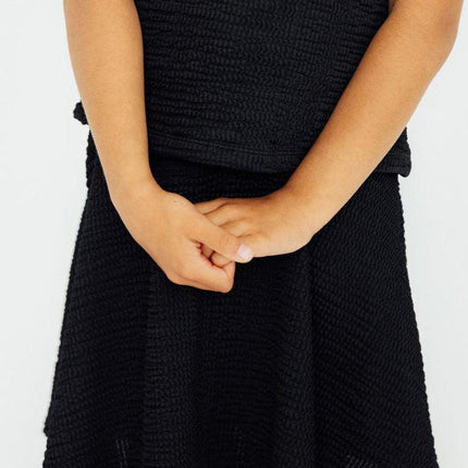 Black Scrunchy Twirl Skort