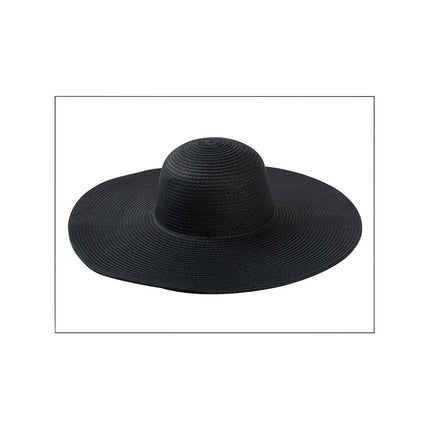 Women's Solid Floppy Straw Sun Hat