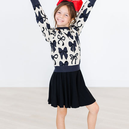 Black Twirl Skort