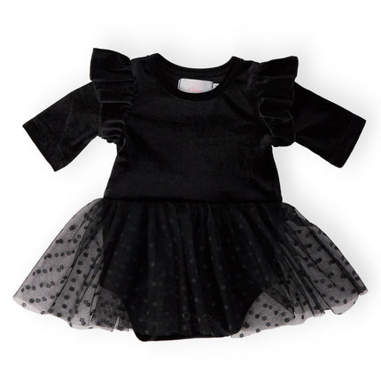 Black Velvet Tutu Bodysuit