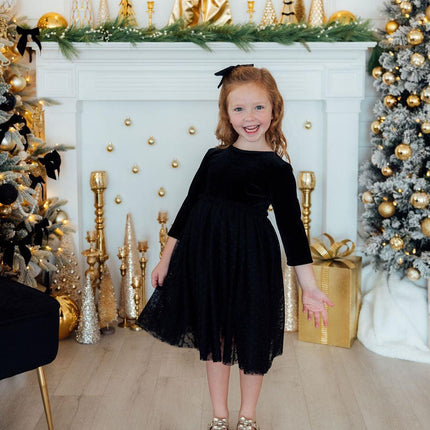 Black Velvet Tutu Dress