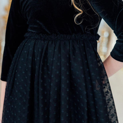 Black Velvet Tutu Dress