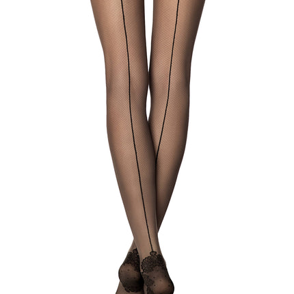 Conte Trace 20 Den - Fantasy Women's Tights with a pattern "in very small rhombuses" (17С-76СП)