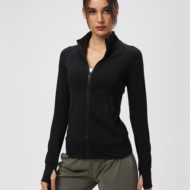 High Noon Zip Up Long Sleeve Jacket with Thumbhole