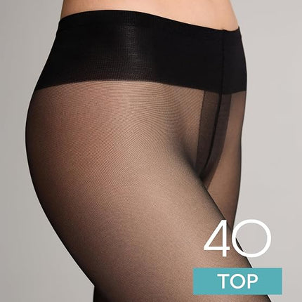 Conte Top 40 Den - Classic Women's Tights Sheer to Waist T-top Low Waist (8S-64SP)