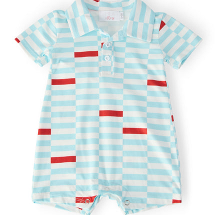 Block Party Polo Shorty One-Piece