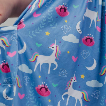 Blue Moon 3/4 Sleeve Pocket Twirl Dress