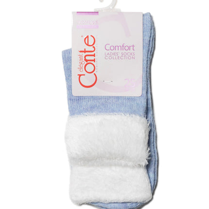 Conte Comfort #17S-173SP(000) - 1 pair Warm Polyamide Women's Socks with Lapel