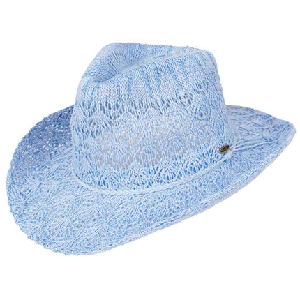 C.C Women's Horseshoe Lace Knitting Cowboy Hat