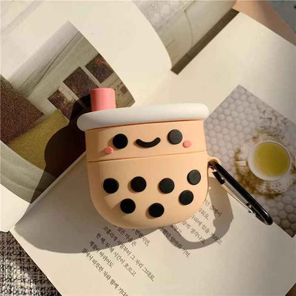 Soft Boba Tea AirPods Cover – For 1, 2, 3, or Pro with Keyring
