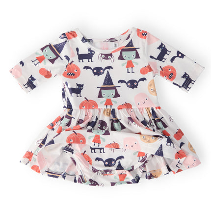 Boo Crew 3/4 Sleeve Twirl Bodysuit