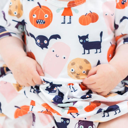 Boo Crew 3/4 Sleeve Twirl Bodysuit