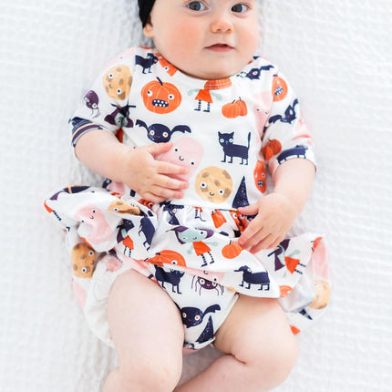 Boo Crew 3/4 Sleeve Twirl Bodysuit
