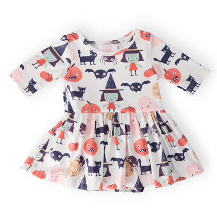 Boo Crew 3/4 Sleeve Twirl Bodysuit