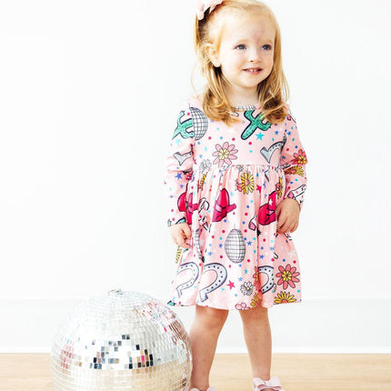 Boots & Bling L/S Pocket Twirl Dress